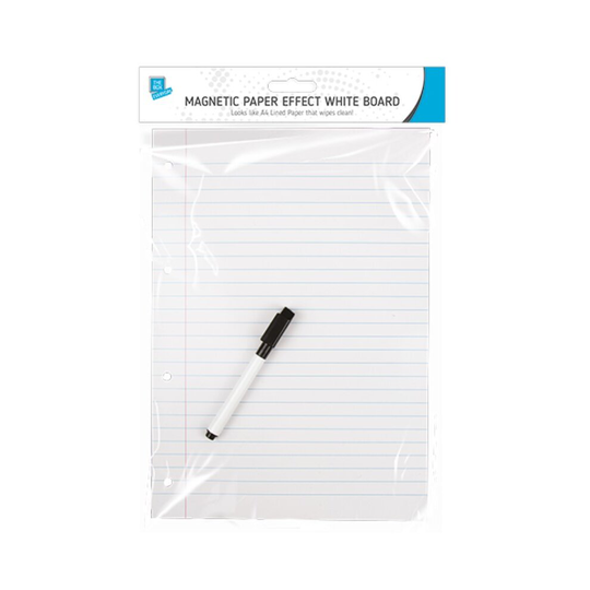 A4 Magnetic Fridge Planner Whiteboard Paper Effect Dry Erase Wipe Meal Diet Memo