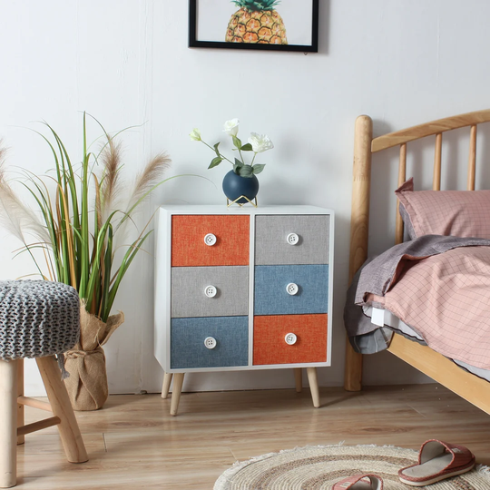Cid 6 Drawer Bedside Table