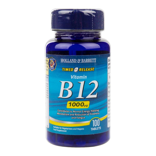 Holland & Barrett Timed Release Vitamin B12 Tablets 100's