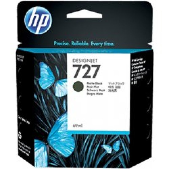 HP 727 Matte Black Original Designjet Ink Cartridge - High Yield 300ml - C1Q12A