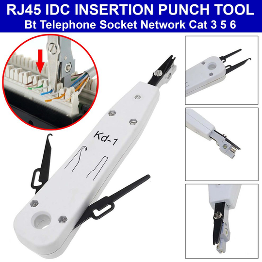 IDC INSERTION PUNCH PUSH DOWN TOOL TELEPHONE NETWORK RJ45 CAT 3 5 6