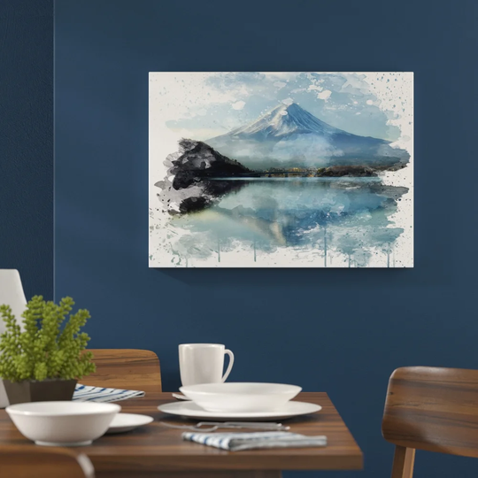 'Landscape Mount Fuji Mountain' Graphic Art Print Poster
