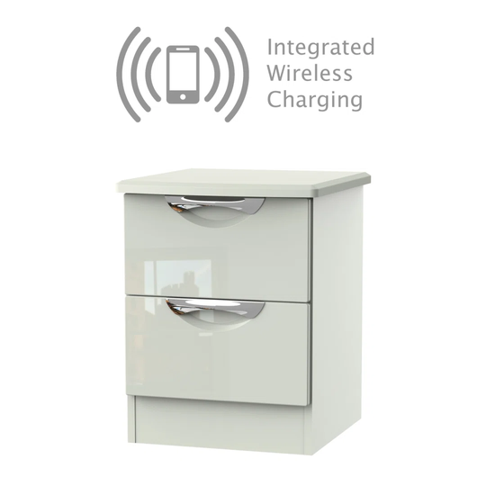 Camden 2 Drawer Cabinet - WIRELESS CHARGING