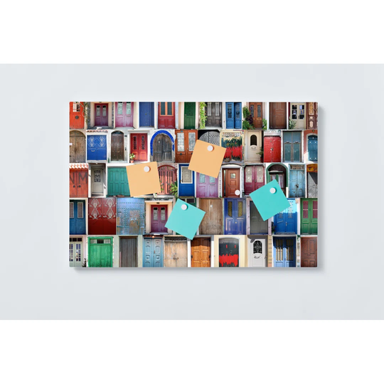 Doors Magnetic Wall Mounted Cork Board