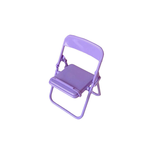 (Purple) Creative Adjustable Chair Shape Lazy Phone Stand DIY Mobile Holder