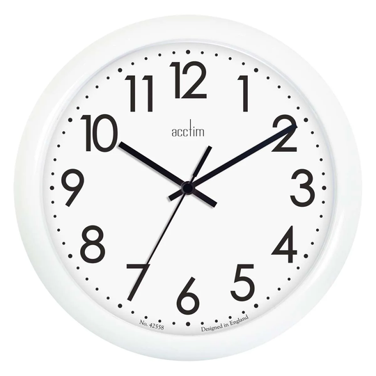 Acctim CK1892 Abingdon Wall Clock White