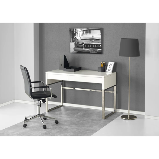B32 White-Chrome Desk (2P = 1Pc)