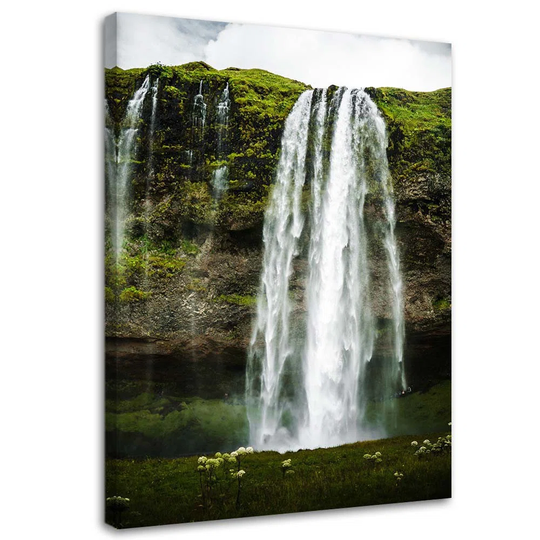 Canvas Print Waterfall Forest Nature Mountain