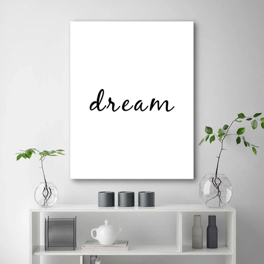Canvas Print Dream Typography Art