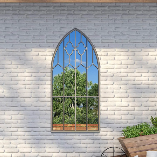 Mirroroutlet Buttercup Large Rustic Designed Garden Wall Mirror