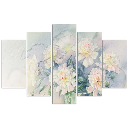 Canvas Print Bouquet Flowers White