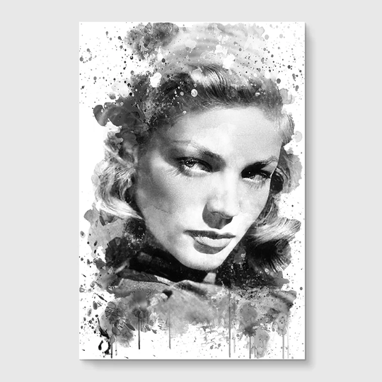 'Lauren Bacall' Graphic Art Print Poster