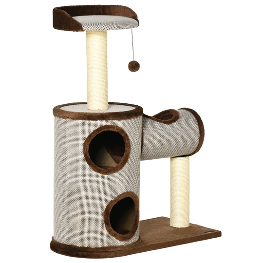 Pawhut Cat Tree Tower Activity Centre - Brown