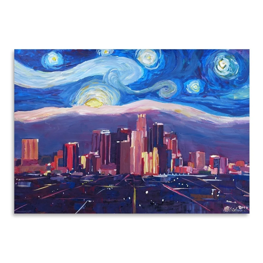 Starry Night in Los Angeles Painting