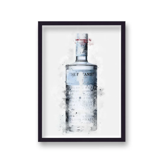 Gin Graphic Splash the Botanist Inspired by Vouvart - Picture Frame Graphic Art