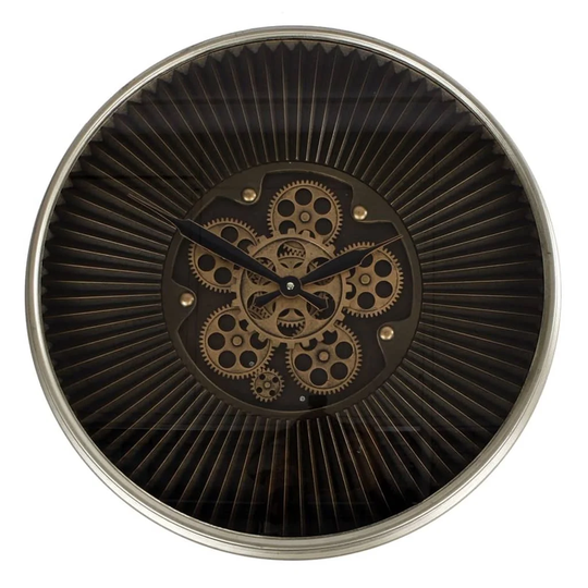 Gifts Amsterdam Radar Clock Stefan Metal Black/Gold 55cm