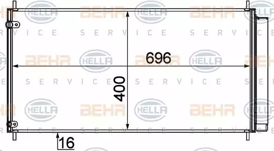 Condenser Air Conditioning 8FC351310-151 by Hella