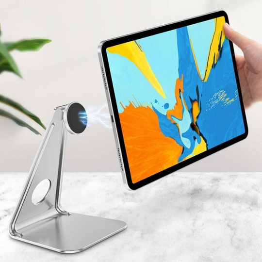 iPad and other Tablets - Strong Magnetic Attachment - 360 Adjustable - Easy Fit - Aluminium