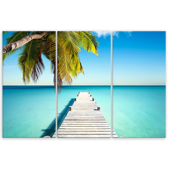 Canvas Print Tropical Palm Beach