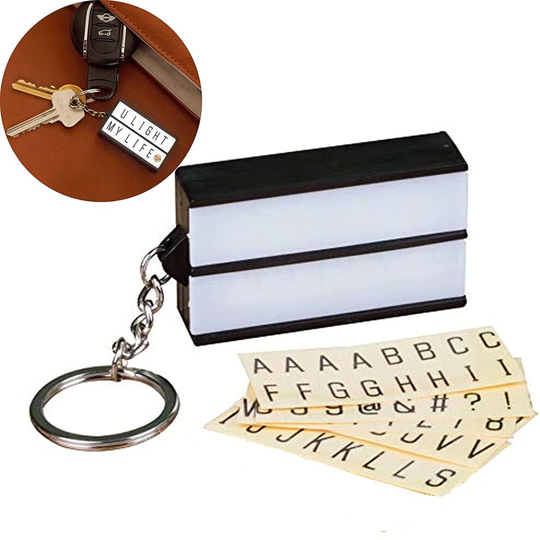 Lightbox Illuminated Keyring Cinematic DIY Message Letters Keychain