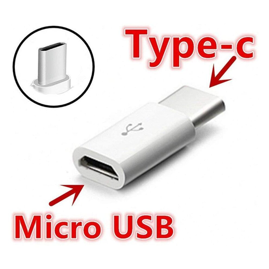USB C to Micro USB Adapter, USB Type C (male) to Micro USB (female), Micro USB to USB-C Data Transfer, Compatible with Galaxy S8, S8+, S9, MacBook,