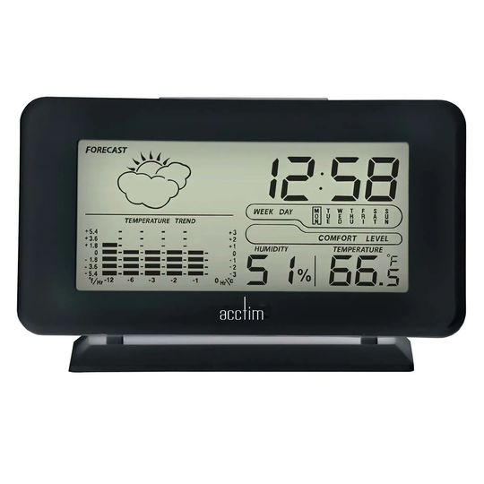 Acctim Vega Lcd Weatherstation - Black