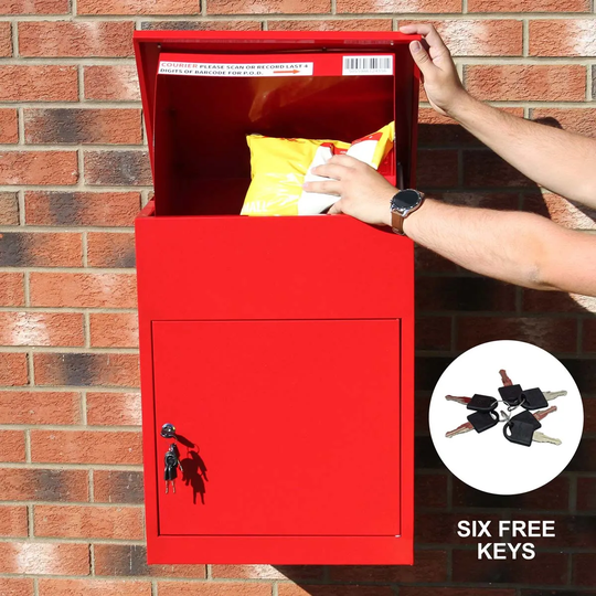 Monster Shop Anti Theft Post Box - Medium - Red