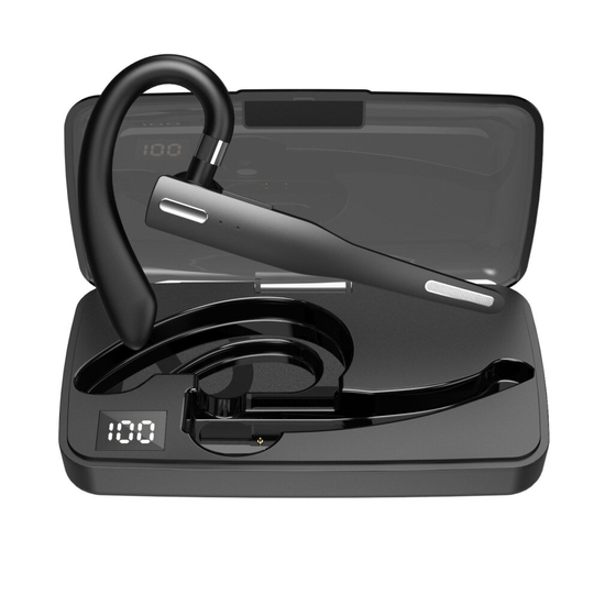 bluetooth 5.1 Headphone Stereo Handsfree Noise Canceling Single Headset Handsfree Business Earphone with Mic