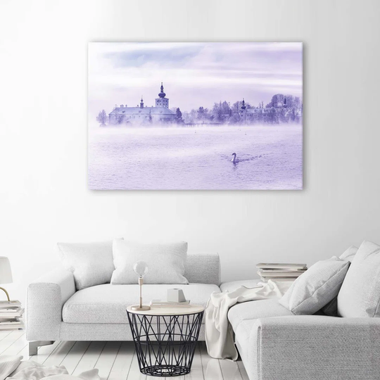 Canvas Print Misty Lake