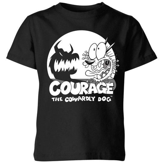 Courage The Cowardly Dog Spotlight Kids' T-Shirt - Black - 3-4 Years - Black