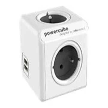 Allocacoc PowerCube Extended USB Power Distribution Unit - Grey / White