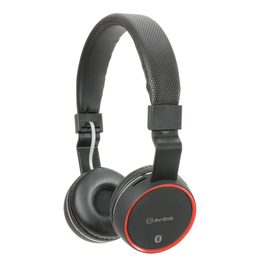 Wireless Bluetooth Noise Cancelling Rechargable Headphones & Mic Black