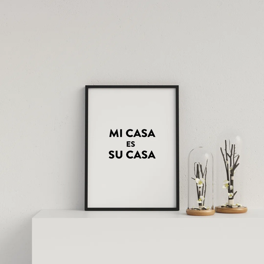 Typography Mi Casa V4 Bl On W