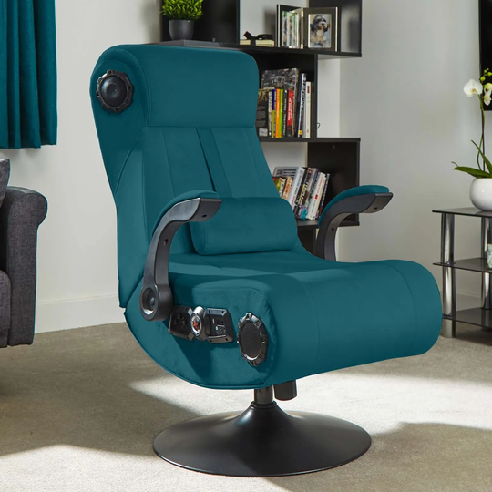 X Rocker Deluxe 4.1 Multi-stereo Audio Media Chair With Vibration - Teal