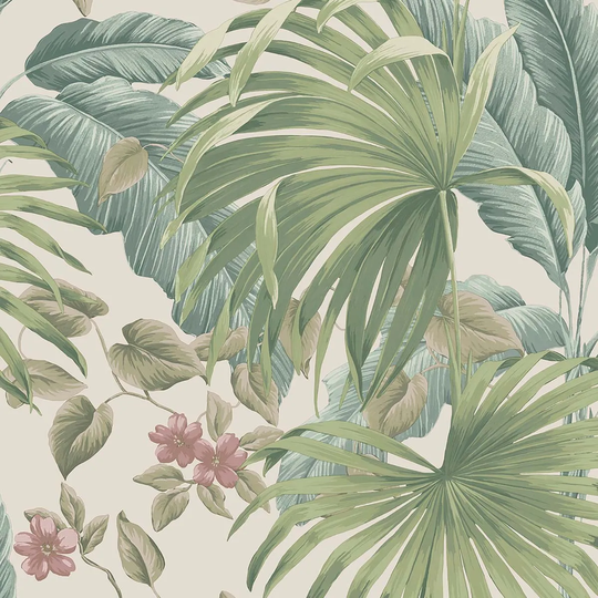 Belgravia Decor Retreat Leaf Pink/Beige Wallpaper