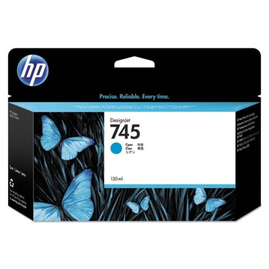 HP 745 Cyan Original Ink Cartridge - Standard Yield 130ml - F9J97A