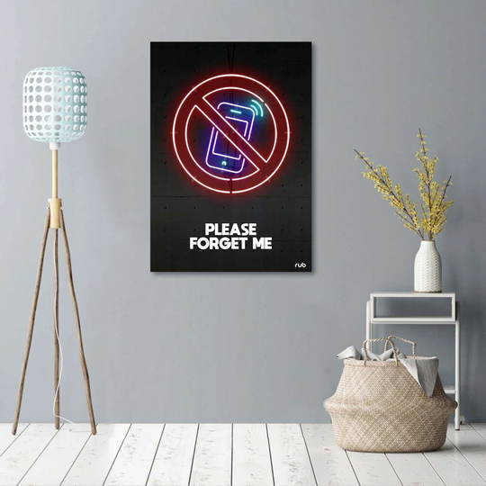 Poster, Phone Ban Neon