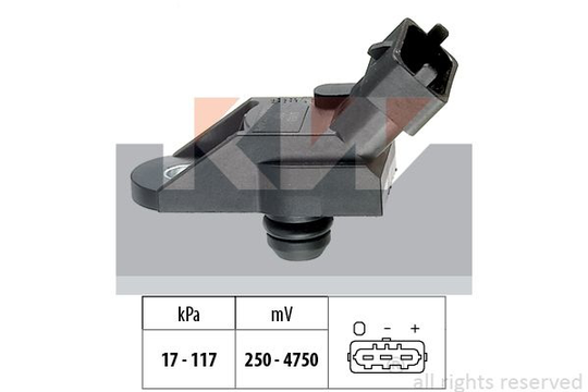 Air Pressure Sensor, height adaptation Made in Italy - OE Equivalent 493053 KW 493053
