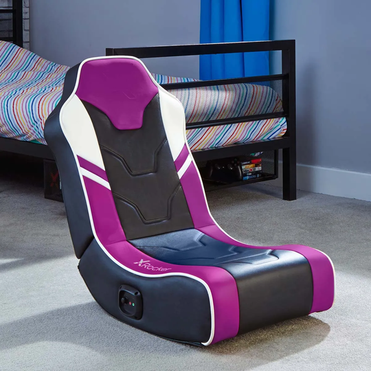 X Rocker Shadow 2.0 Floor Rocker Gaming Chair - Purple