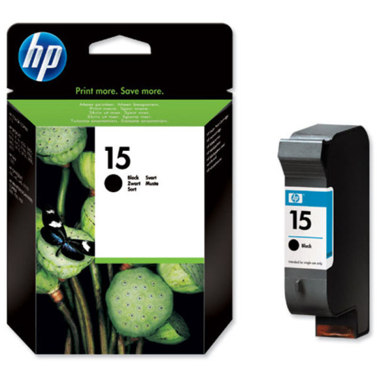 HP 15 Black Ink Cartridge - C6615DE