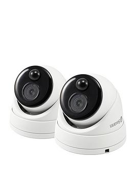 Swann Smart Security 4K Thermal Sensor Outdoor Dome Add On Analogue Cctv Camera With Ir Night Vision &Amp; Pir Motion Detection (Twin Pack) - Swpro-4Kdomepk2-Eu