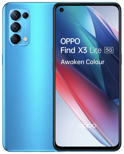 SIM Free OPPO Find X3 Lite 5G 128GB Mobile Phone - Blue