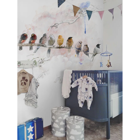 Walllpaper Roll 208X146cm Mural Decoration Kitchen Livingroom Bedroom Wallpaper Material With Print - Birds Pastel