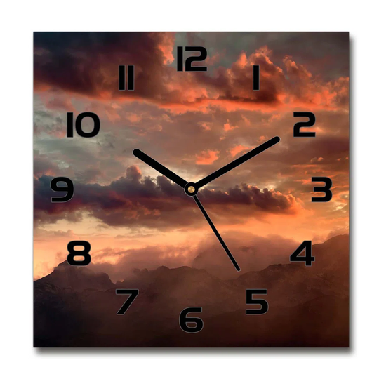 Imanni Sunset Mountains Silent Wall Clock