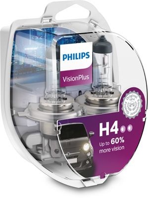 Philips 12342VPS2 H4 VisionPlus 55W 12V - 2 pieces 12342VPS2