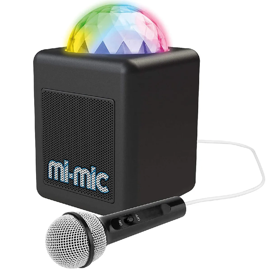 Mi-Mic TY6149 Mini Kids Karaoke Machine and Disco Cube Bluetooth Speaker with Mic & LED Lights - Black