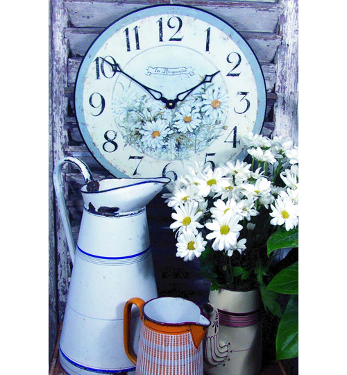 36cm Wild Daisies Wall Clock