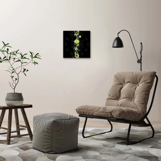 Limes and Water Silent Wall Clock