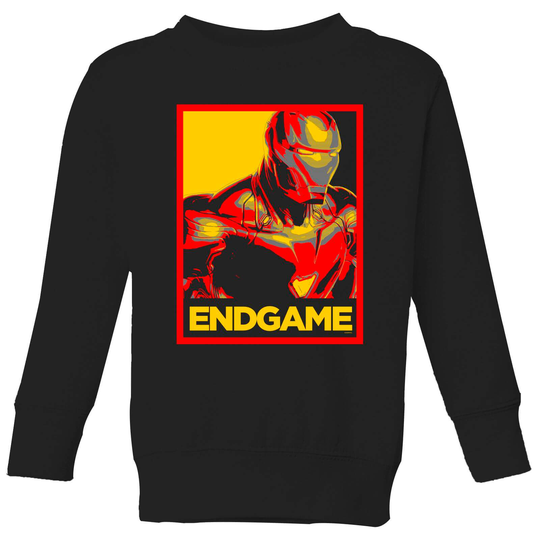 Avengers Endgame Iron Man Poster Kids' Sweatshirt - Black - 3-4 Years - Black