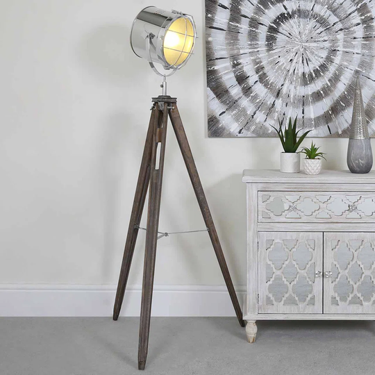 Dasheil Tripod Floor Lamp for Living Room, 158cm Floor Lamp with Metal Base & Metal Shade